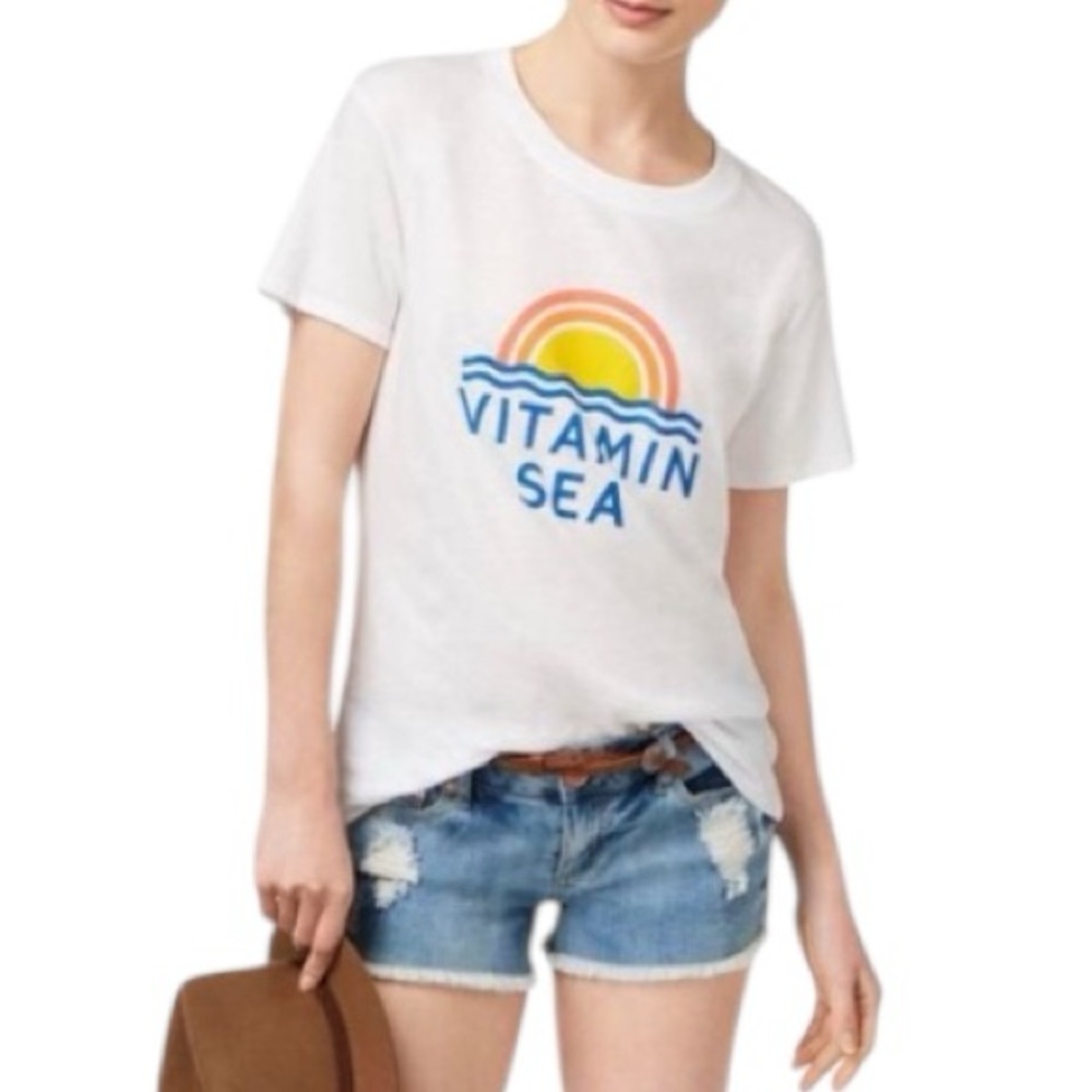 Sub_Urban Riot Vitamin Sea Loose Yoga Tee Shirt cotton blend Small S NEW NWT